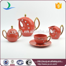 15pcs chá de árabe alto brilho definido com pedra acrílica